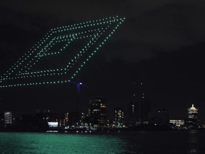 Spotify drone show Amsterdam Dance Event